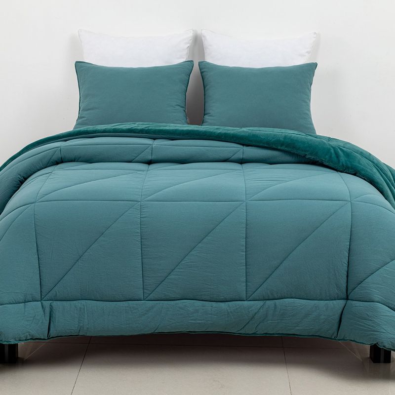 Set de Edredón Full Queen Eloise para Dormitorio Color Verde