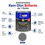 Anticorrosivo Kem Dtm Color Gris Brillante de 1 Galón
