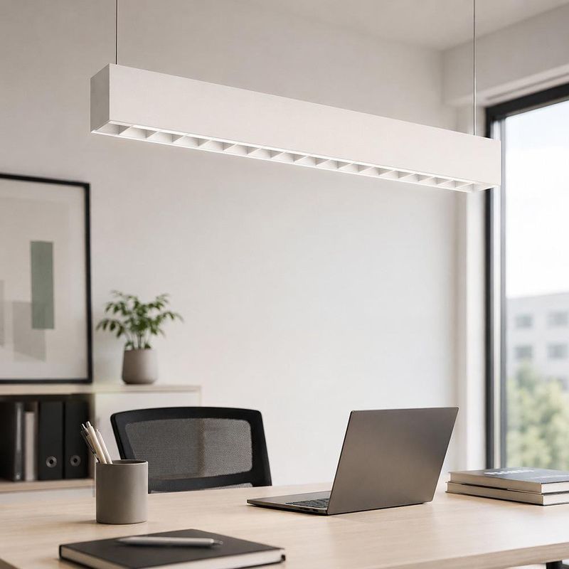 Luminaria Lineal LED de 40W 4500 Lúmenes 2 en 1 Color Blanco de 4 Pies