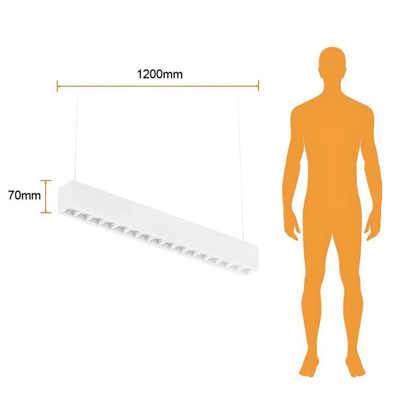 Luminaria Lineal LED de 40W 4500 Lúmenes 2 en 1 Color Blanco de 4 Pies