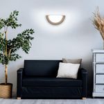 Lámpara Interior para Pared Acabado Madera Base E27 Tipo Media Luna