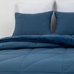 Set de Edredón Full Queen Eloise para Dormitorio Color Navy