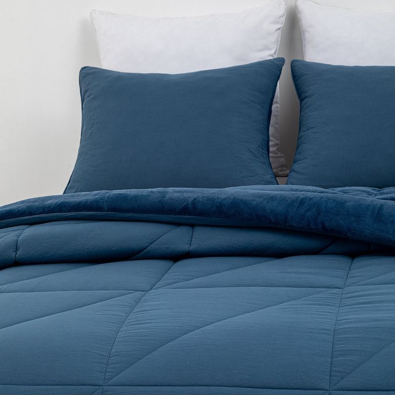 Set de Edredón Full Queen Eloise para Dormitorio Color Navy