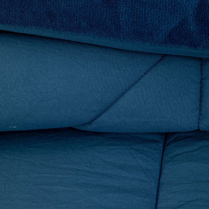 Set de Edredón Full Queen Eloise para Dormitorio Color Navy