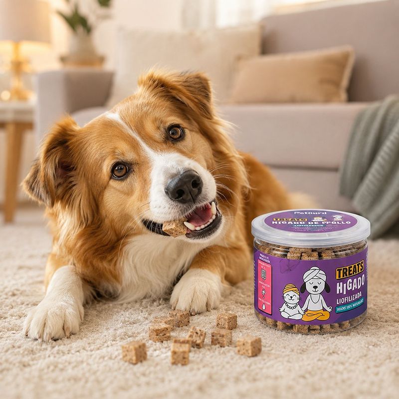 Snack Natural de Hígado de Pollo Liofilizado para Perros y Gatos