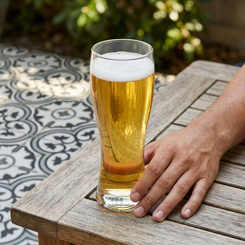Vaso Cervecero de Vidrio Tipo Pilsner de 16 oz Transparente