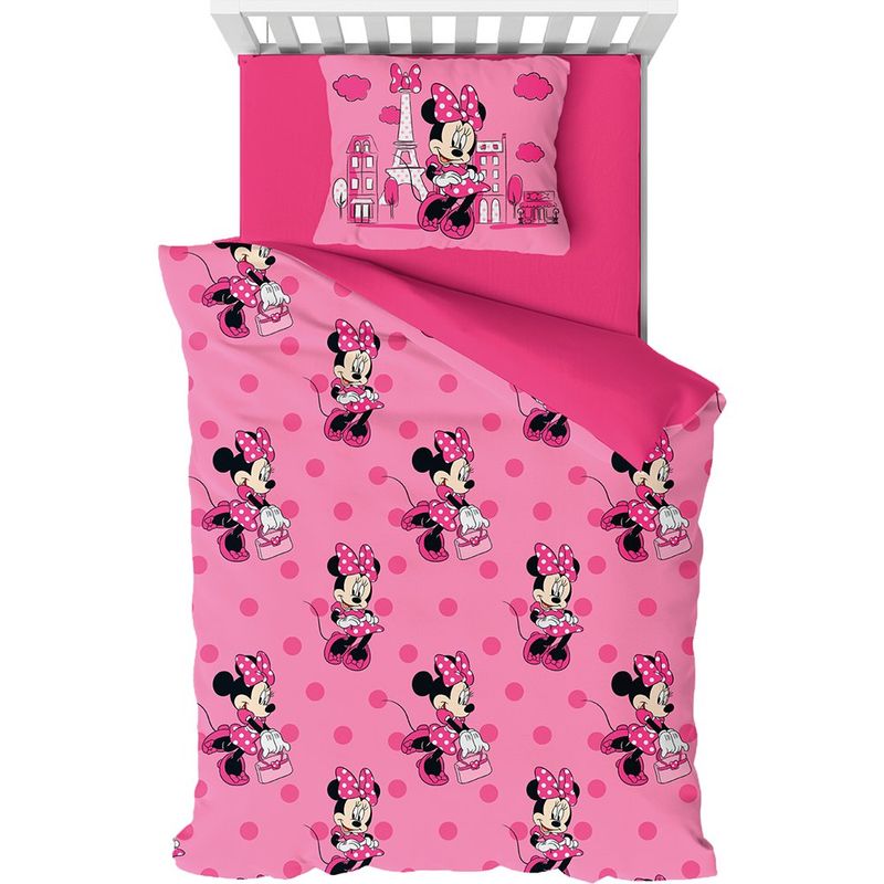 Set de Cubrecama en Microfibra 80 GSM Disney Minnie Mouse Tamaño Full