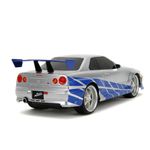 Carro Fast & Furious Nissan Skyline GT-R R/C 2002 Escala 1:16 Color Plateado