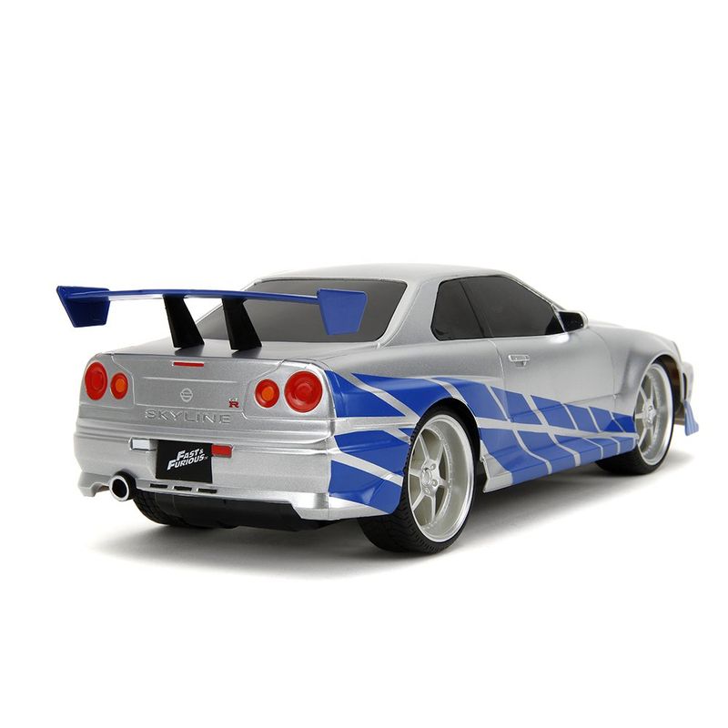 Carro Fast & Furious Nissan Skyline GT-R R/C 2002 Escala 1:16 Color Plateado