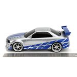 Carro Fast & Furious Nissan Skyline GT-R R/C 2002 Escala 1:16 Color Plateado