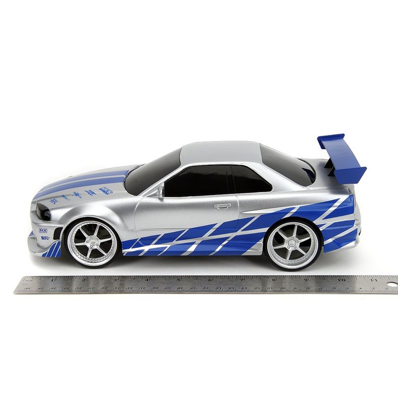 Carro Fast & Furious Nissan Skyline GT-R R/C 2002 Escala 1:16 Color Plateado