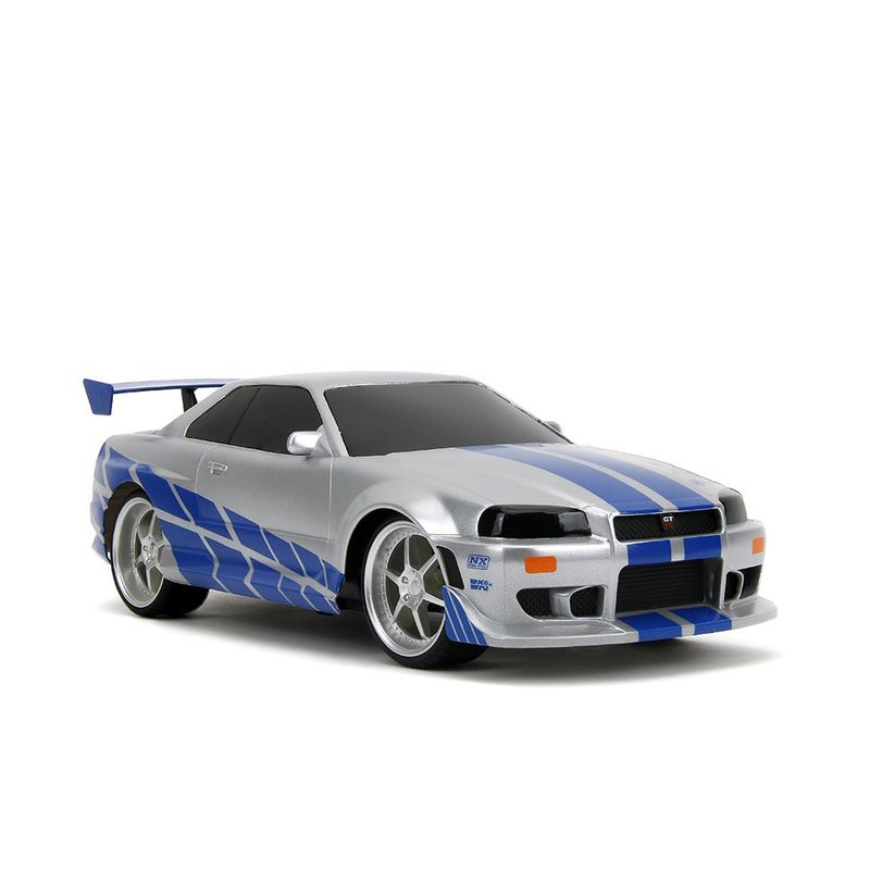 Carro Fast & Furious Nissan Skyline GT-R R/C 2002 Escala 1:16 Color Plateado