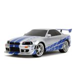 Carro Fast & Furious Nissan Skyline GT-R R/C 2002 Escala 1:16 Color Plateado