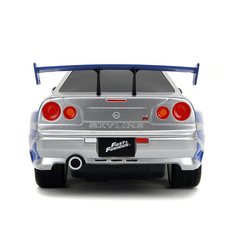 Carro Fast & Furious Nissan Skyline GT-R R/C 2002 Escala 1:16 Color Plateado