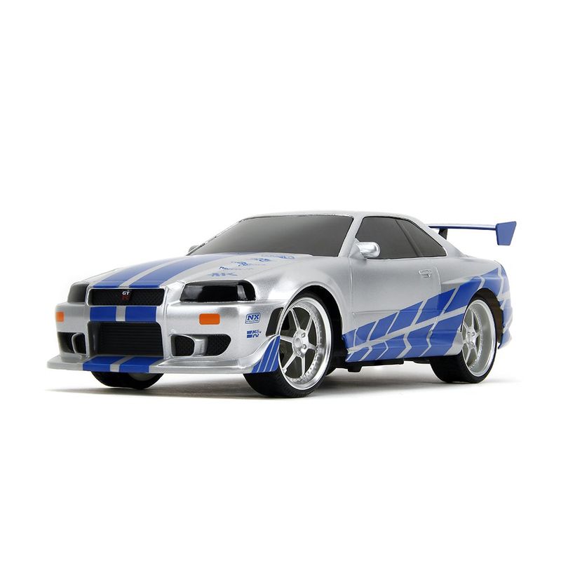 Carro Fast & Furious Nissan Skyline GT-R R/C 2002 Escala 1:16 Color Plateado