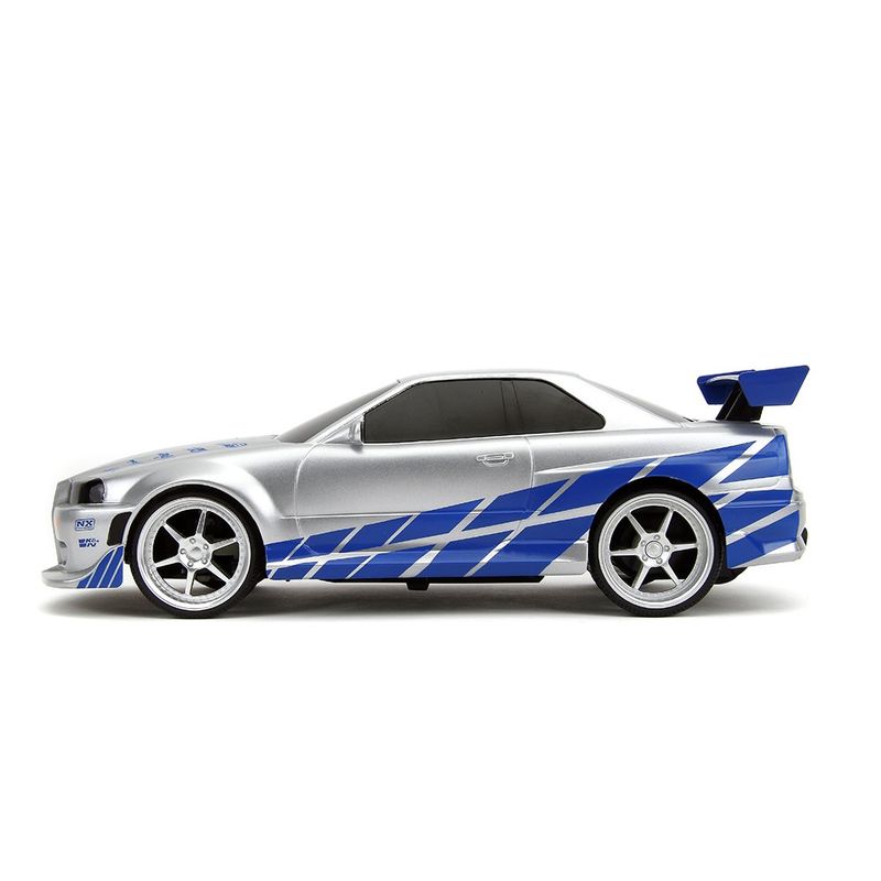 Carro Fast & Furious Nissan Skyline GT-R R/C 2002 Escala 1:16 Color Plateado