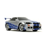 Carro Fast & Furious Nissan Skyline GT-R R/C 2002 Escala 1:16 Color Plateado