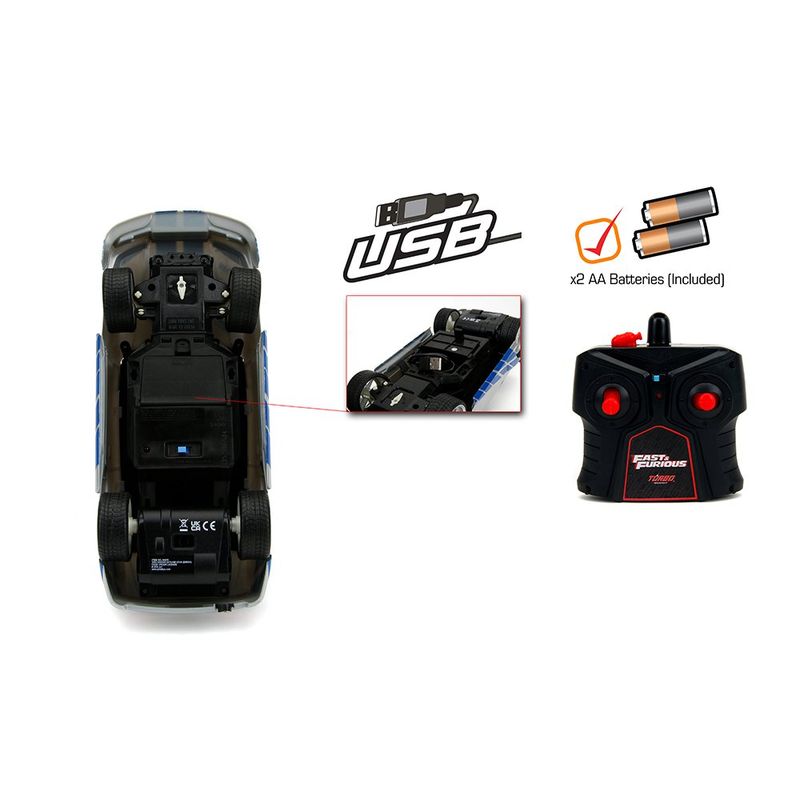 Carro Fast & Furious Nissan Skyline GT-R R/C 2002 Escala 1:16 Color Plateado