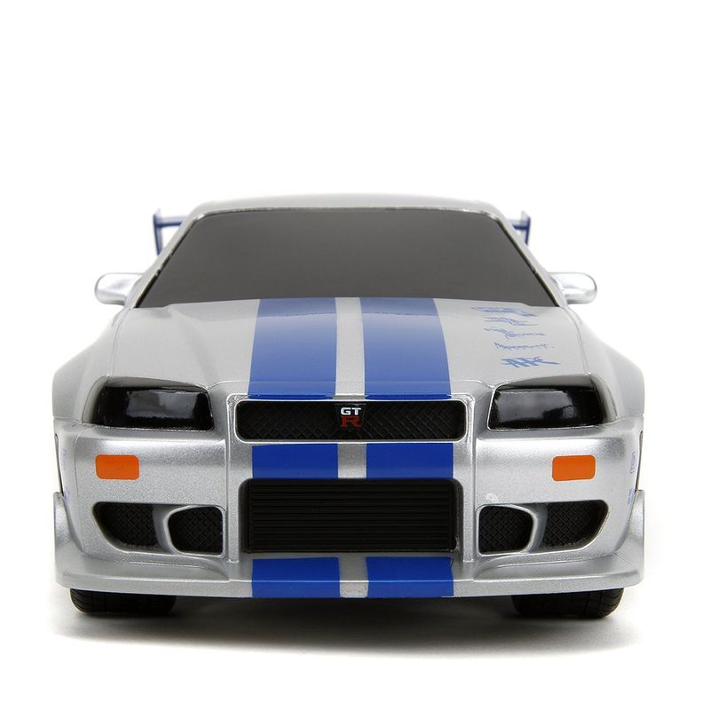 Carro Fast & Furious Nissan Skyline GT-R R/C 2002 Escala 1:16 Color Plateado
