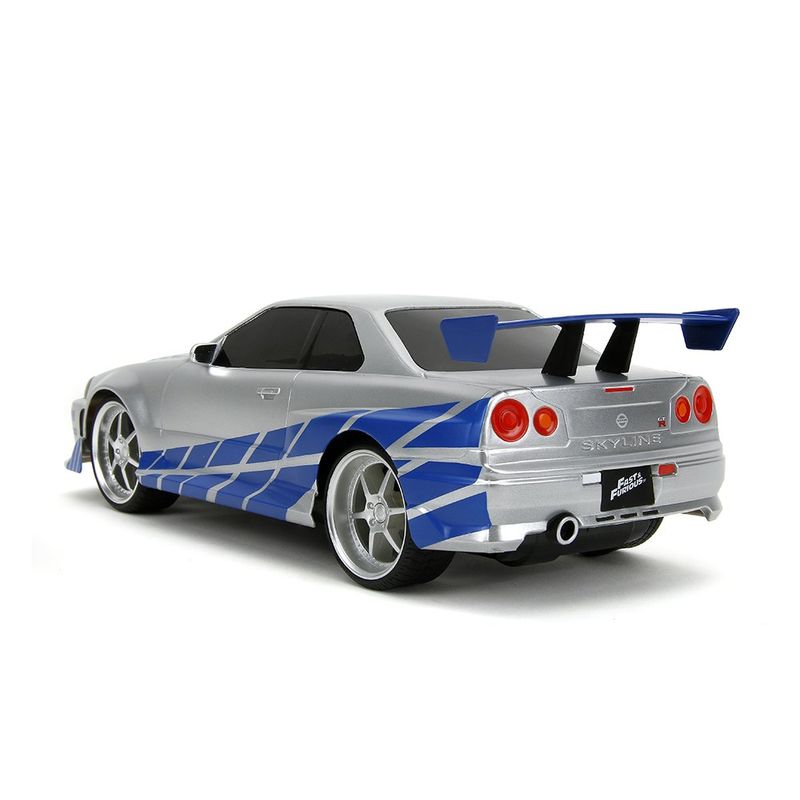 Carro Fast & Furious Nissan Skyline GT-R R/C 2002 Escala 1:16 Color Plateado
