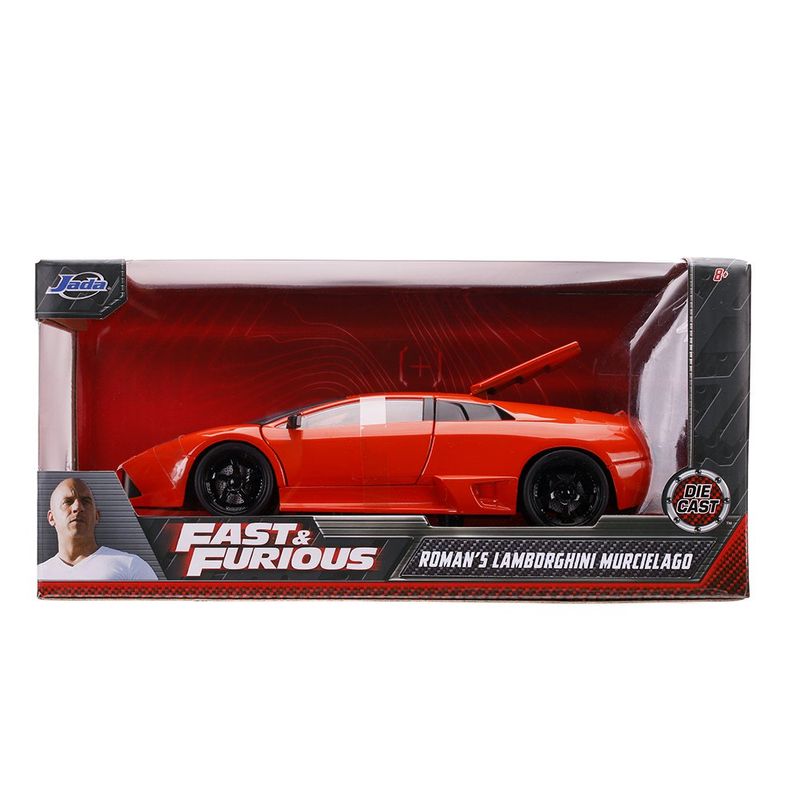 Carro Fast & Furious Lamborghini Murciélago LP640 Die Cast de Colección Color Naranja