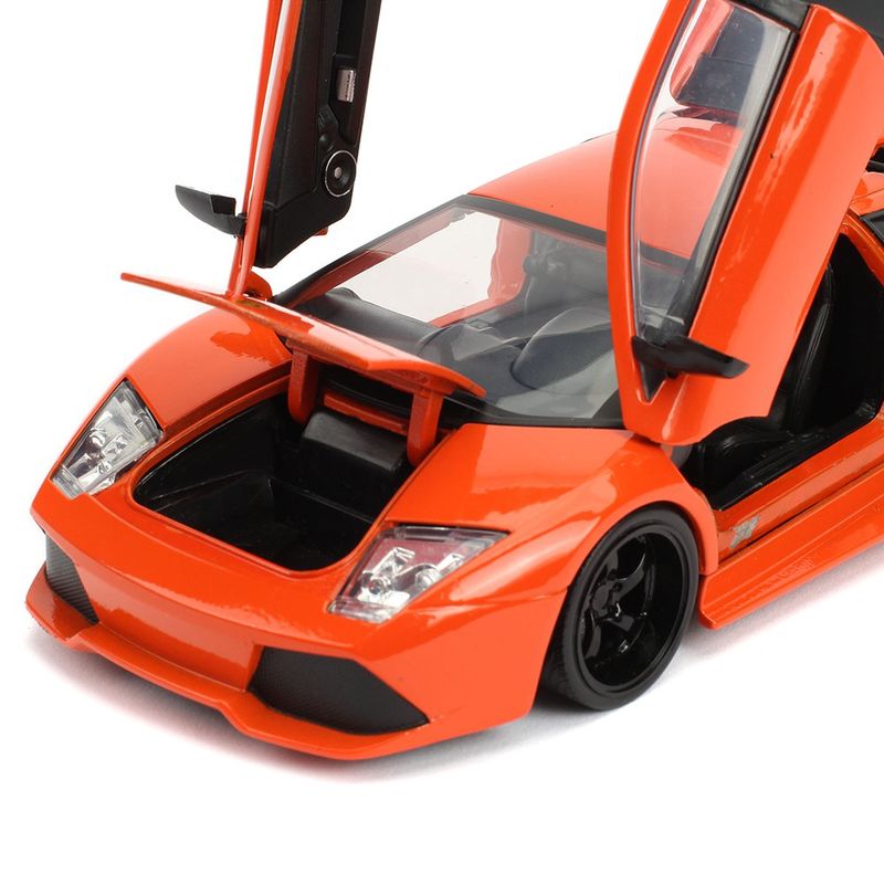 Carro Fast & Furious Lamborghini Murciélago LP640 Die Cast de Colección Color Naranja