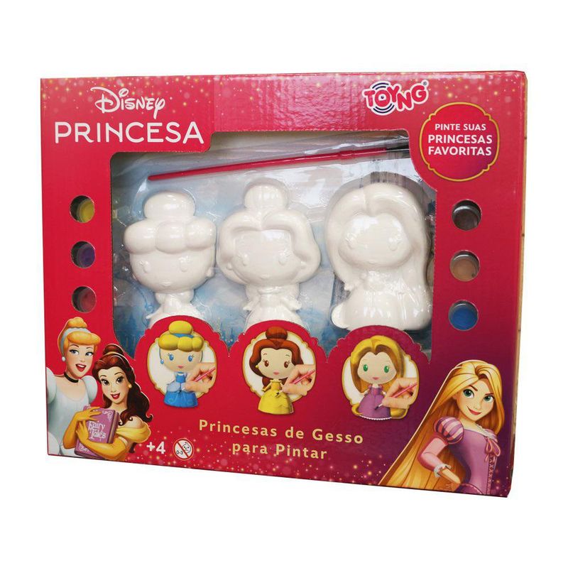 Set de 3 Figuras de Yeso para Colorear Disney Princesas