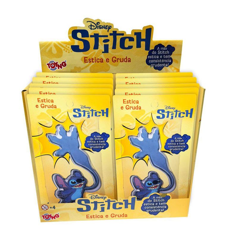 Mano Pegajosa Diseño Stitch Juguete Elástico de Disney Color Azul