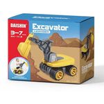 Vehículo Excavadora Montable Infantil con Brazo Móvil Color Amarillo