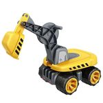 Vehículo Excavadora Montable Infantil con Brazo Móvil Color Amarillo