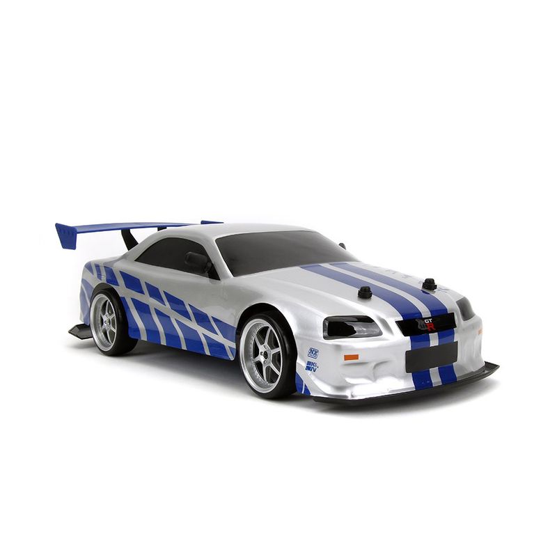 Carro Fast & Furious Nissan Skyline GT-R R/C 2002 Escala 1:10 Color Plateado