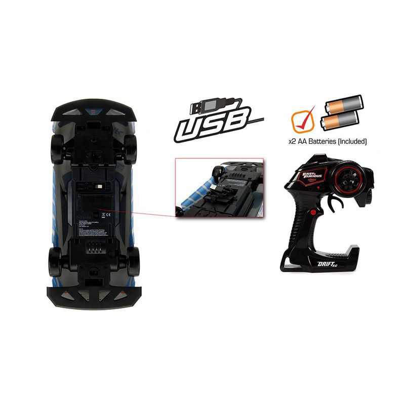 Carro Fast & Furious Nissan Skyline GT-R R/C 2002 Escala 1:10 Color Plateado