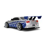 Carro Fast & Furious Nissan Skyline GT-R R/C 2002 Escala 1:10 Color Plateado