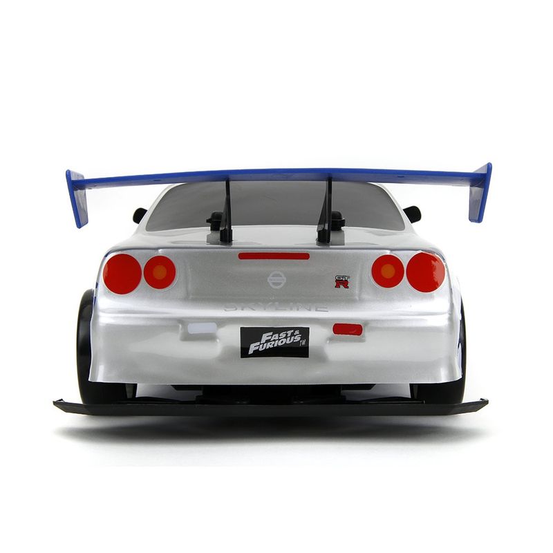 Carro Fast & Furious Nissan Skyline GT-R R/C 2002 Escala 1:10 Color Plateado