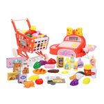 Caja Registradora con Carro de Supermercado y Accesorios Multicolor