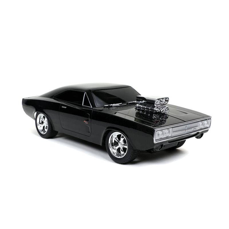 Carro Fast & Furious R/C 1970 Dodge Charger R/T Escala 1:16 Color Negro