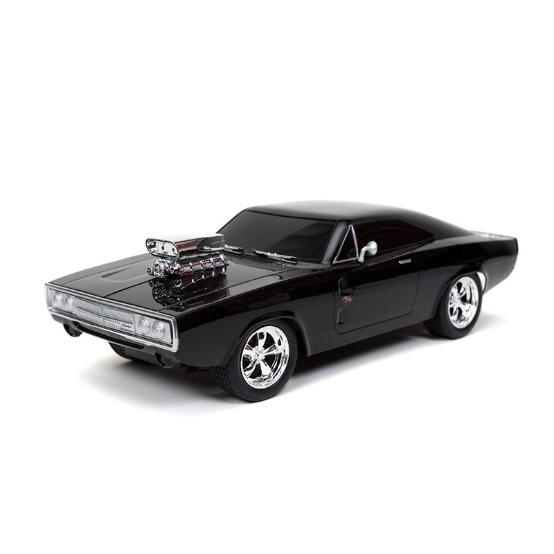 Carro Fast & Furious R/C 1970 Dodge Charger R/T Escala 1:16 Color Negro