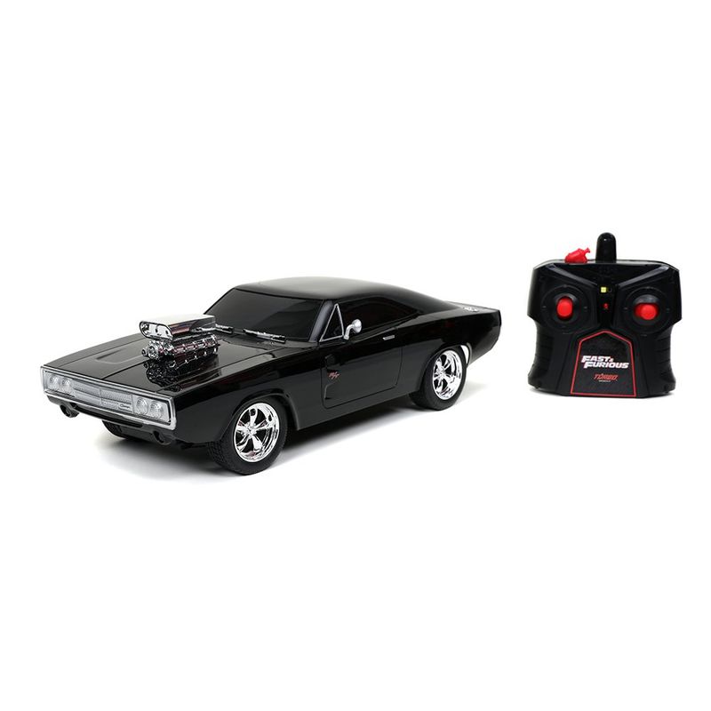 Carro Fast & Furious R/C 1970 Dodge Charger R/T Escala 1:16 Color Negro