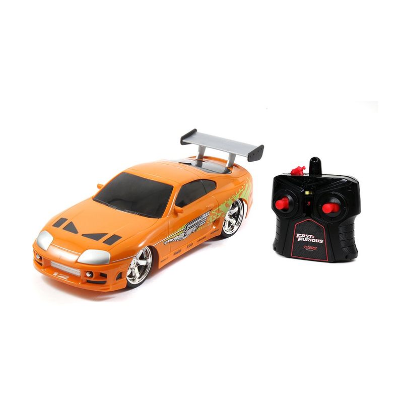 Carro Fast & Furious Toyota Supra R/C de Brian Escala 1:16 Color Naranja