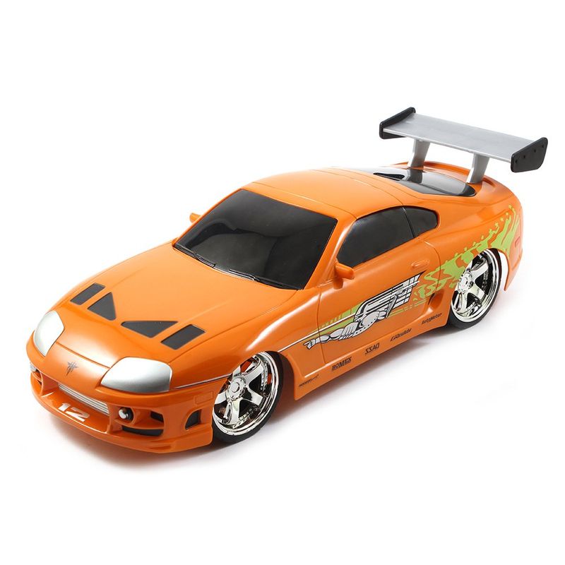 Carro Fast & Furious Toyota Supra R/C de Brian Escala 1:16 Color Naranja
