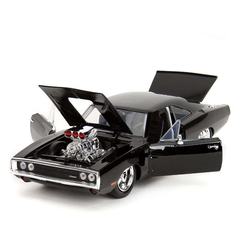 Carro Fast & Furious FF1 1970 Dodge Charger Die Cast de Colección Color Negro