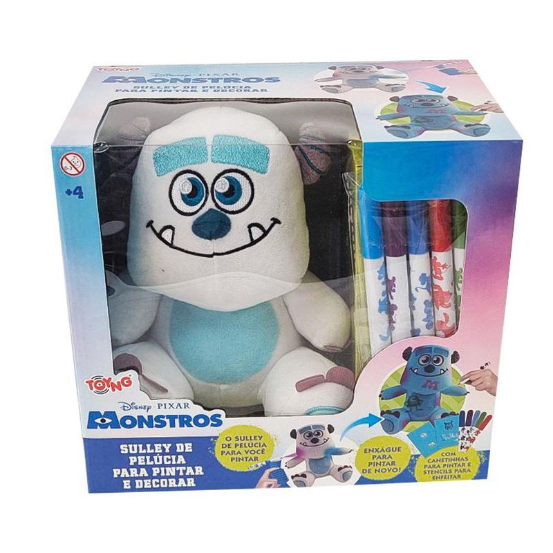 Peluche para Colorear Sulley Monsters Inc Disney Pixar Kit Creativo Infantil