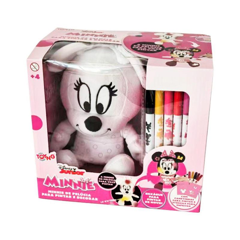 Peluche para Colorear Minnie Mouse Disney Junior Kit Creativo Infantil