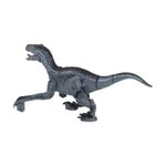 Dinosaurio Caminador R/C Velociraptor Dino Troop Extreme con Luz y Sonido Color Gris