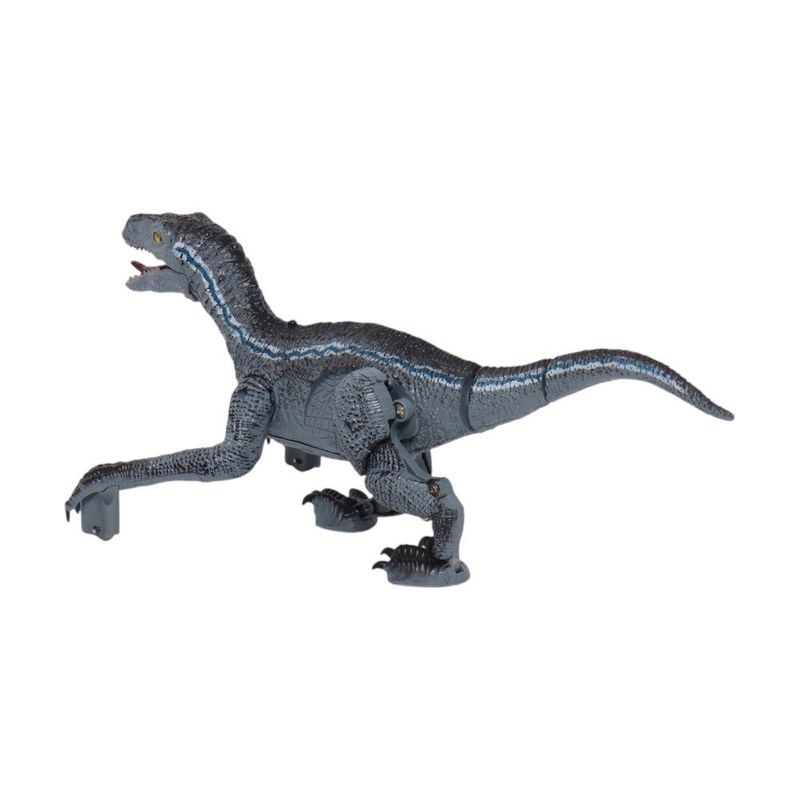 Dinosaurio Caminador R/C Velociraptor Dino Troop Extreme con Luz y Sonido Color Gris