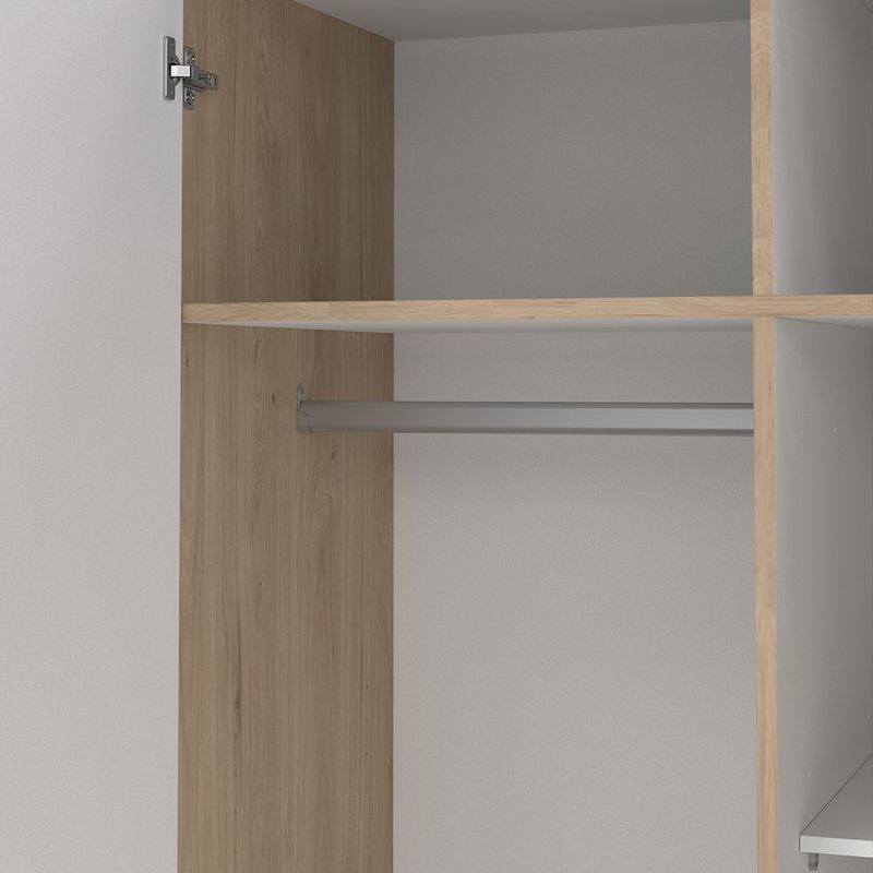 Armario Sprint Roble de 2 Puertas y 3 Gavetas para Dormitorio de 98.5 x 49.8 x 200.4 cm