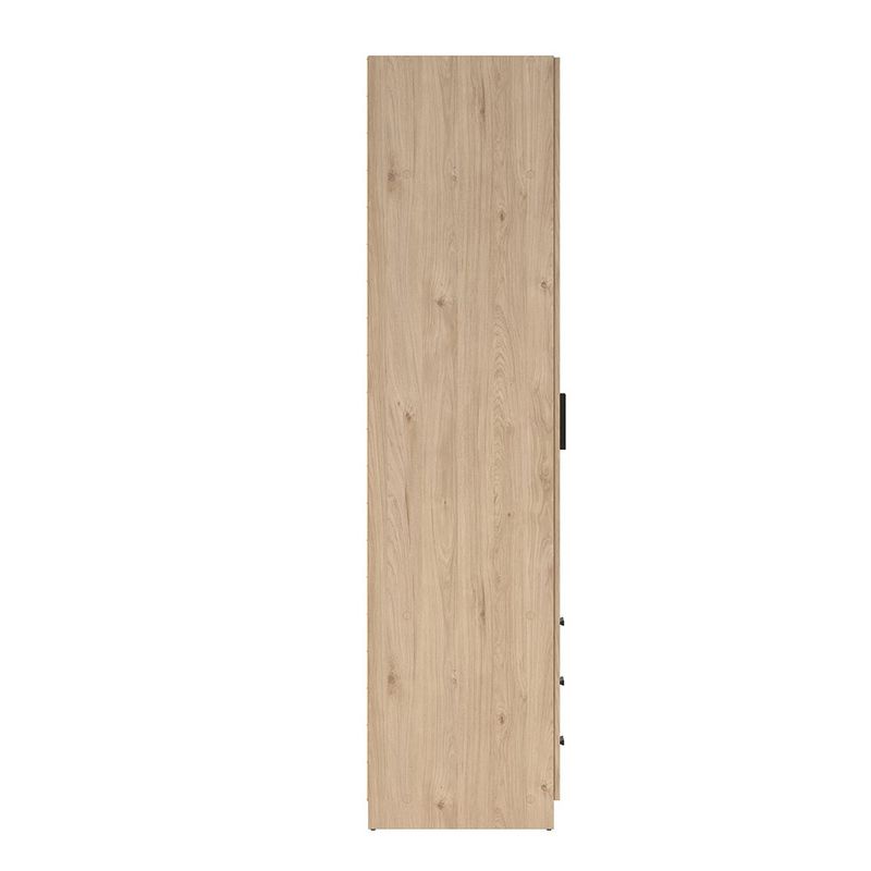 Armario Sprint Roble de 2 Puertas y 3 Gavetas para Dormitorio de 98.5 x 49.8 x 200.4 cm