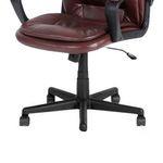 Silla de Oficina con Respaldo Alto y Altura Ajustable 105-115 cm Café