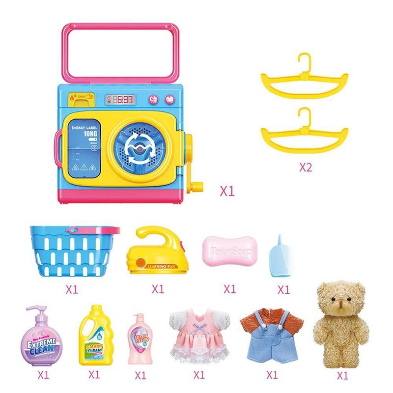 Lavadora de Juguete Magical Laundry con Accesorios y Luz Multicolor