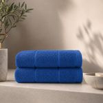Set de 4 Toallas Qdry para Baño Color Azul